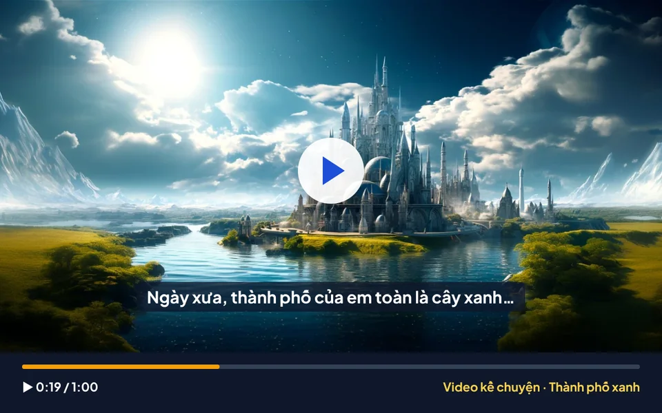 Minh hoạ video kể chuyện ngắn dựng từ tranh tạo bằng AI